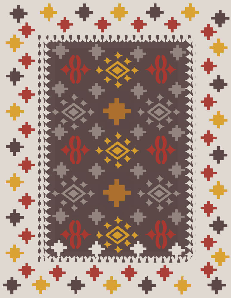 Colourful oriental rug