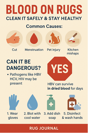 BLOOD ON RUGS CLEAN IT SAFELY & STAY HEALTHY