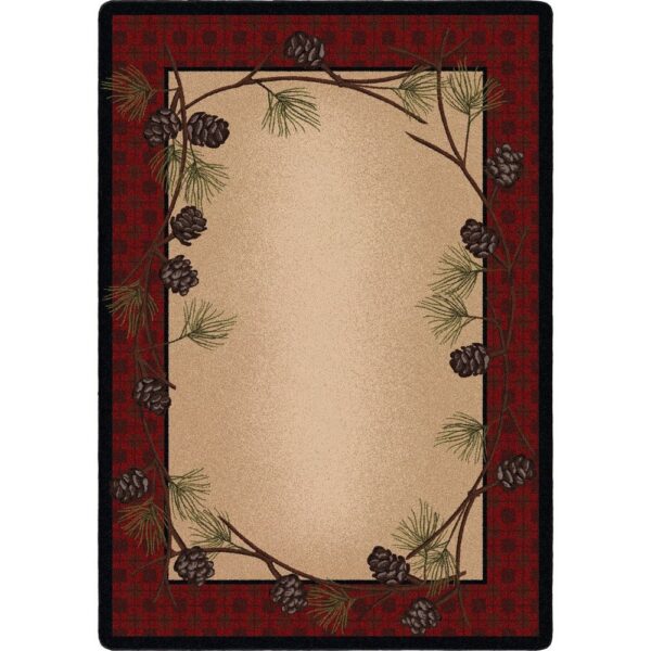 Delicate Pines-Red Plaid
